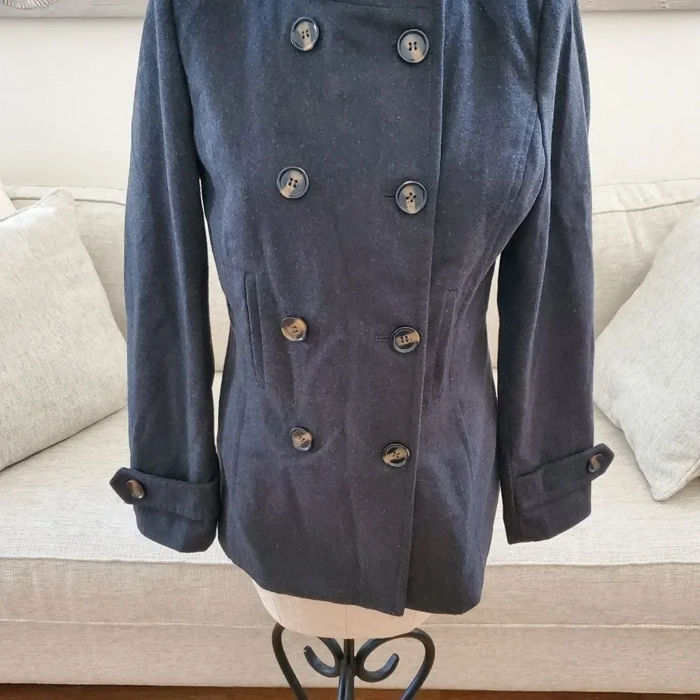 Thread & Supply Charcoal Gray Pea Coat